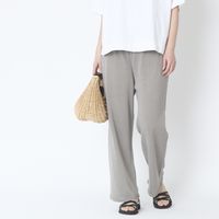 SAIFUKU/のびるニットパンツ ワイドタイプ　綿麻